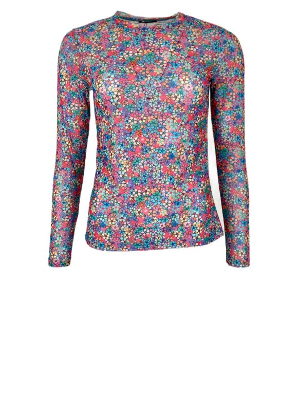 Black Colour - Florence Mesh Blouse