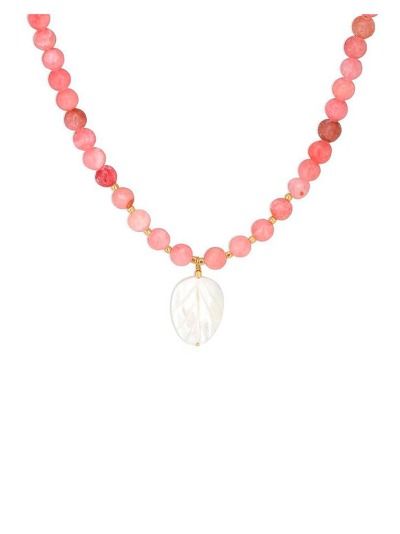 By Thiim - Raspberry Leaf Pearl Necklace