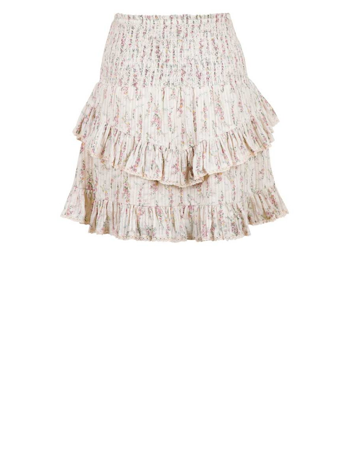 A'POKE Neo Noir Line Romatic Flower Skirt White