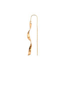 Stine A - Long Twisted Hammered Earring with Chain 