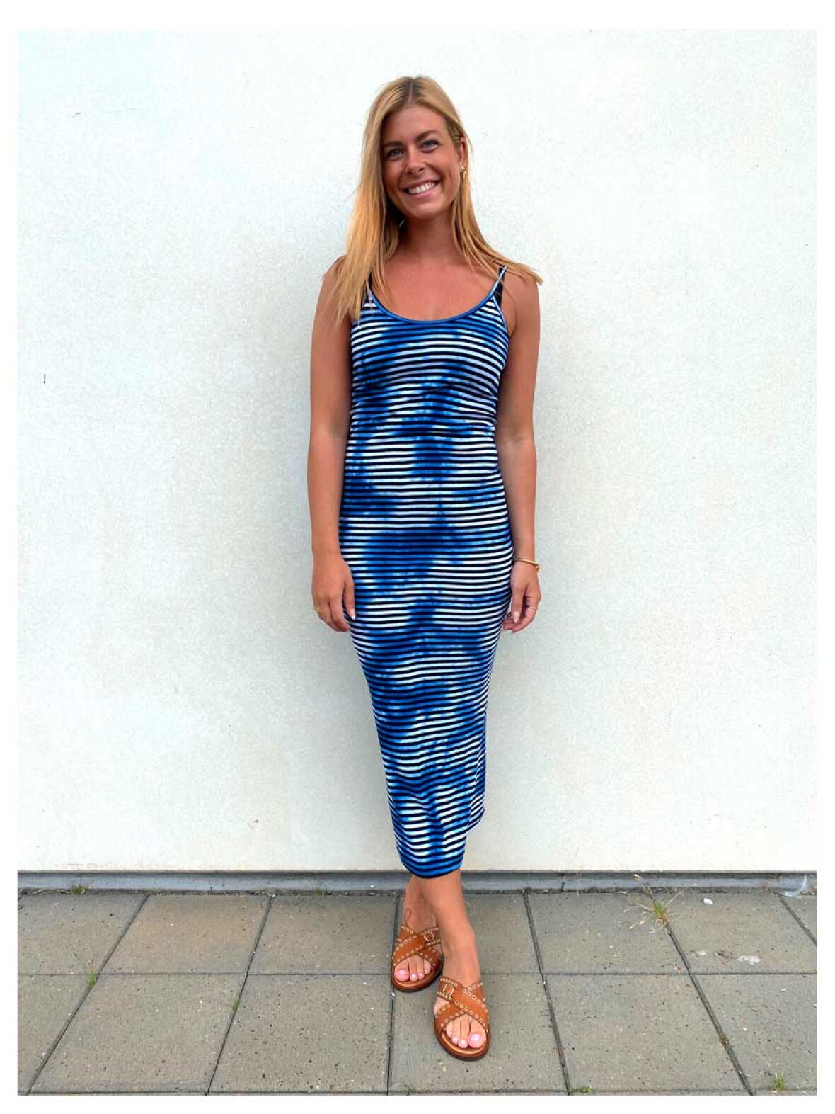 letvægt fjerne Pest A'POKE - Nørgaard paa Strøget NPS Tie Dye Stripe Strap Dress