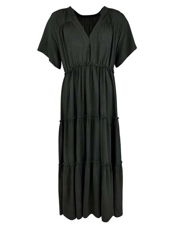 Black Colour - Ada SS Maxi Boho Dress 