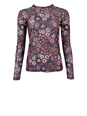 Black Colour - Annie Mesh Blouse 