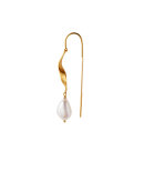 Stine A - Long Twisted Earring with Baroque Pearl