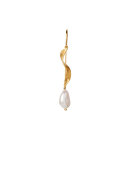 Stine A - Long Twisted Earring with Baroque Pearl