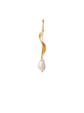 Stine A - Long Twisted Earring with Baroque Pearl Stine A - Long Twisted Earring with Baroque Pearl