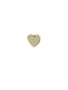 Stine A - Petit Love Heart Olive Green Enamel Gold