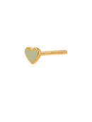 Stine A - Petit Love Heart Olive Green Enamel Gold