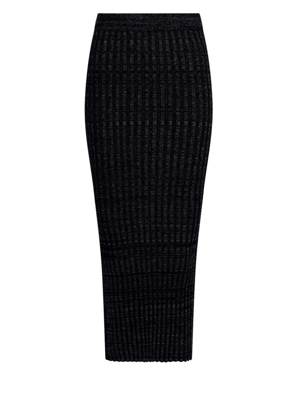 input Roux Opbevares i køleskab A'POKE - Neo Noir Solla Space Dye Skirt Black - Shop rib strikket nederdel