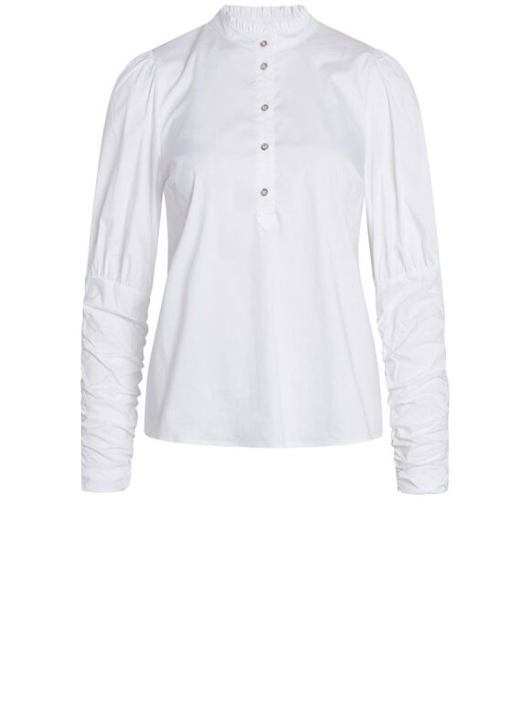 Co'Couture - Sandy Poplin Puff Blouse