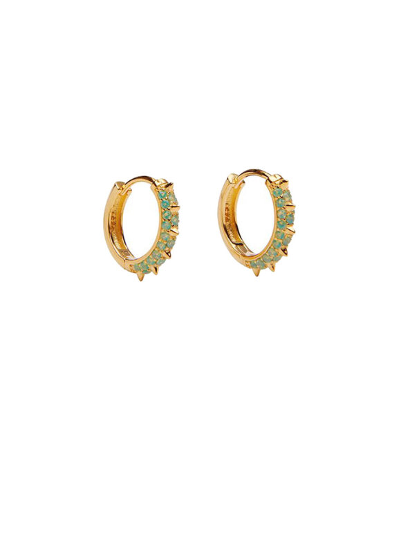 Pico - Suede Crystal Hoops