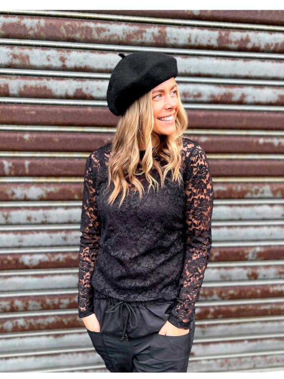 Black Colour - Eloise Lace Blouse
