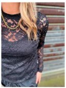 Black Colour - Eloise Lace Blouse