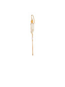 Stine A - Long Baroque Pearl with Chain Earring