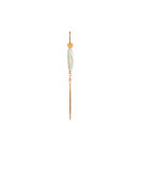 Stine A - Long Baroque Pearl with Chain Earring