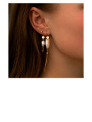 Stine A - Long Baroque Pearl with Chain Earring