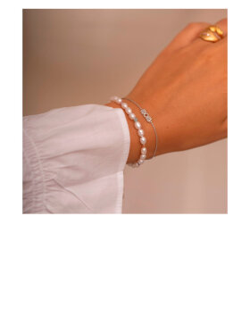 Stine A - White Pearls & Candy Stones Bracelet