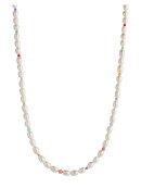 Stine A - White Pearls & Candy Stones Necklace