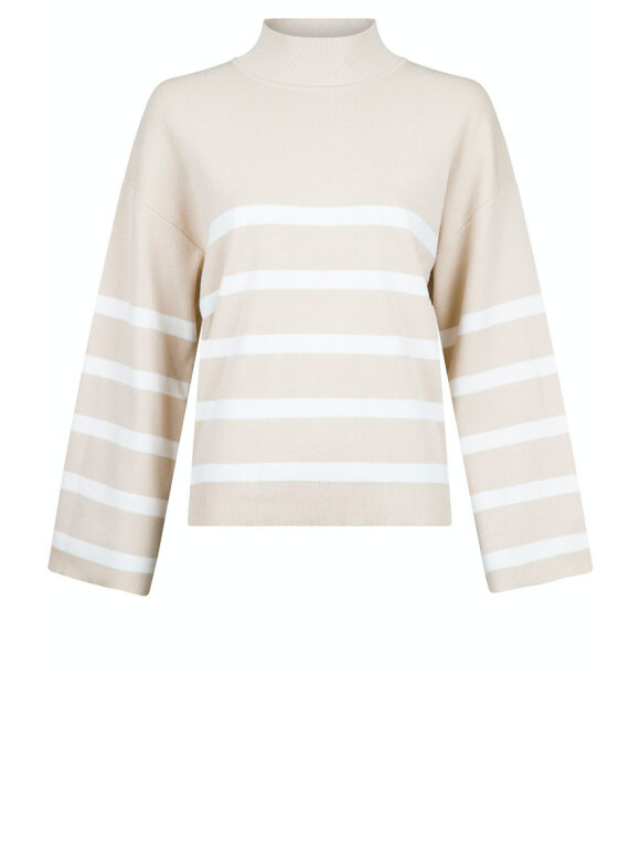 Neo Noir - Ena Stripe Knit Blouse