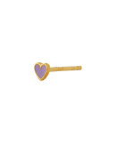 Stine A - Petit Love Heart Purple Sorbet Enamel Gold