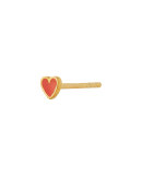 Stine A - Petit Love Heart Coral Enamel Gold