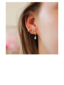 Stine A - Petit Wavy Circle Earring with Stone