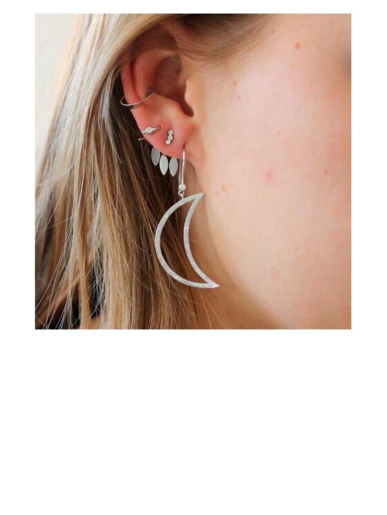 Stine A - Big Bella Moon With Stones - Silver main image 0