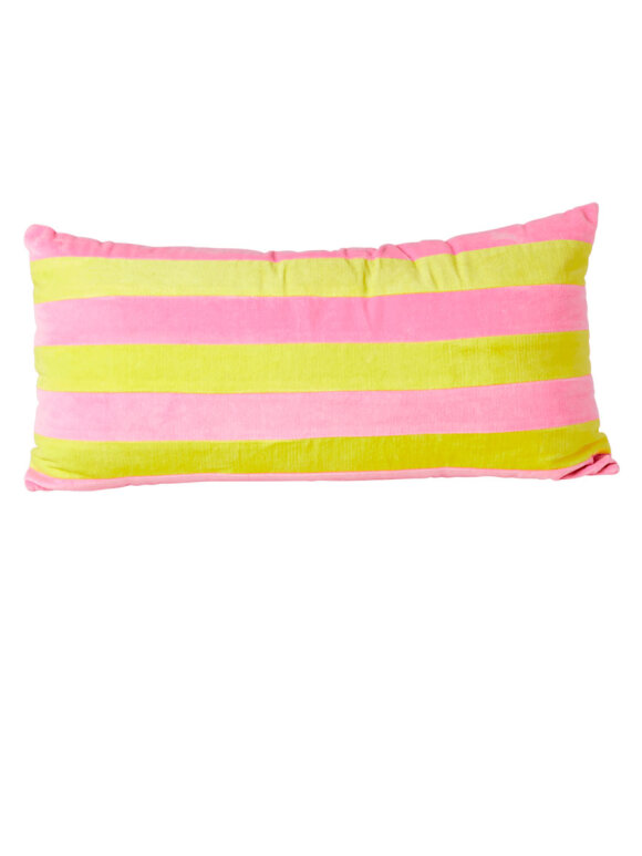 Gætte skrive et brev Playful A'POKE - Rice Velvet Rectangular Pillow Pink Yellow