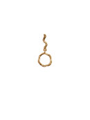 Stine A - Petit Wavy Dangling Circle Earring with Stone