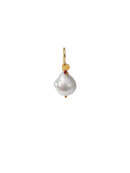 Stine A - Baroque Pearl Earring with Gemstone