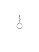 Stine A - Petit Wavy Dangling Circle Earring with Stone