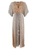 Black Colour - Luna Long V-neck Dress
