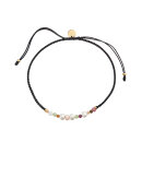 Stine A - Candy Bracelet White Forest Mix & Black Ribbon