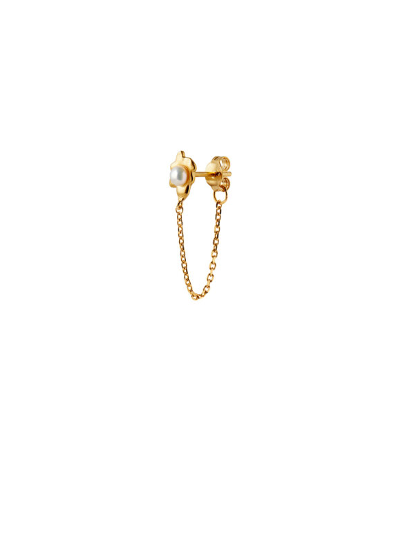 Stine A - Shelly Pearl Earring w/chain