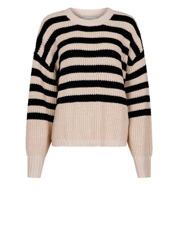 Neo Noir - Dakota Stripe Knit Blouse