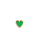 Stine A - Petit Love Heart Grass Green Enamel Gold