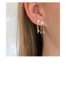 Stine A - Petit Love Heart Grass Green Enamel Gold