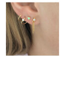 Stine A - Petit Love Heart Grass Green Enamel Gold