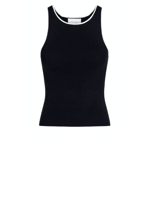 Neo Noir - Silvana Contrast Knit Top