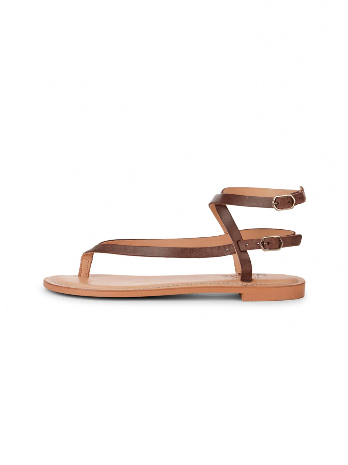 Ivylee Olive Escuvado Sandal Dark Brown