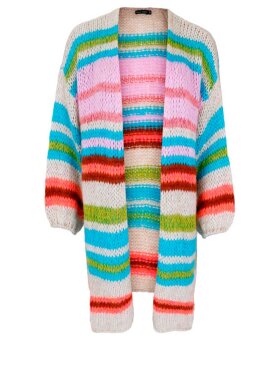 Black Colour - BCMartell Striped Oversize Cardigan