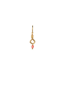Stine A - Petit Carre Earring w Coral