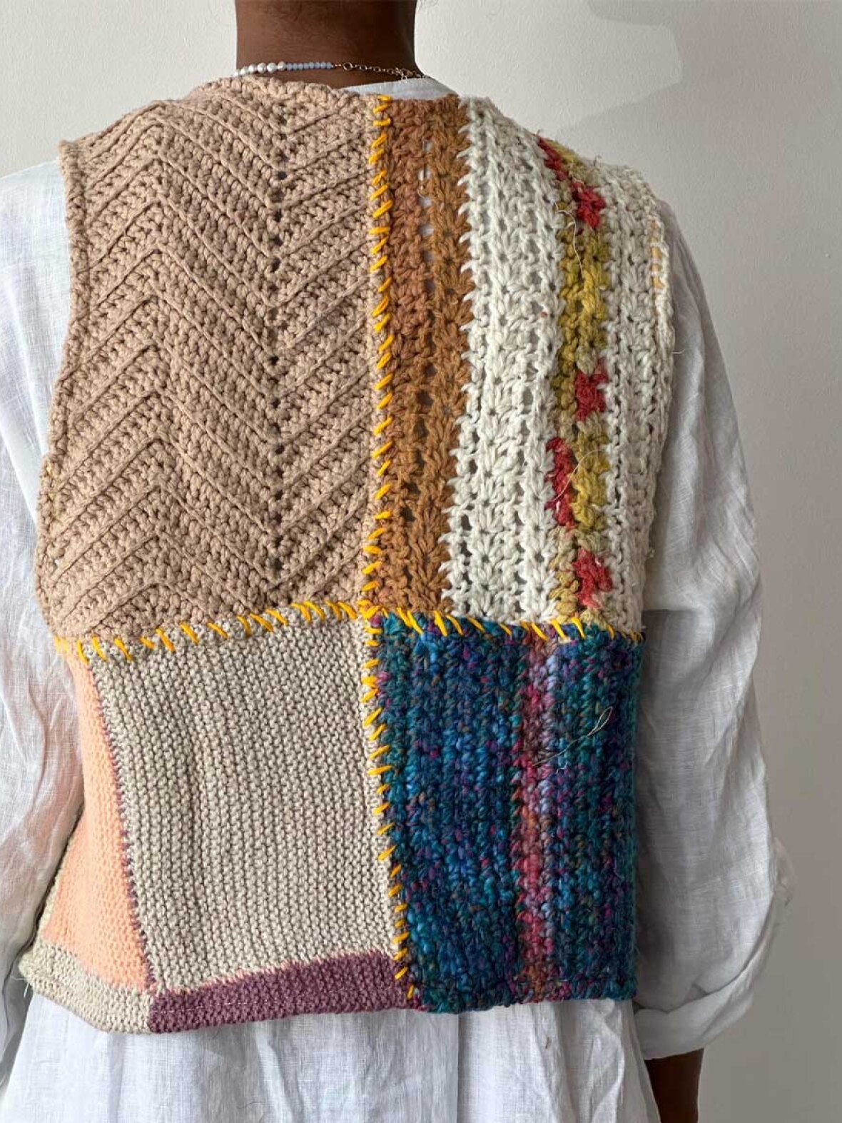 fattigdom I tide indlysende A'POKE - Yrsa Patchwork Vintage Yarn Vest