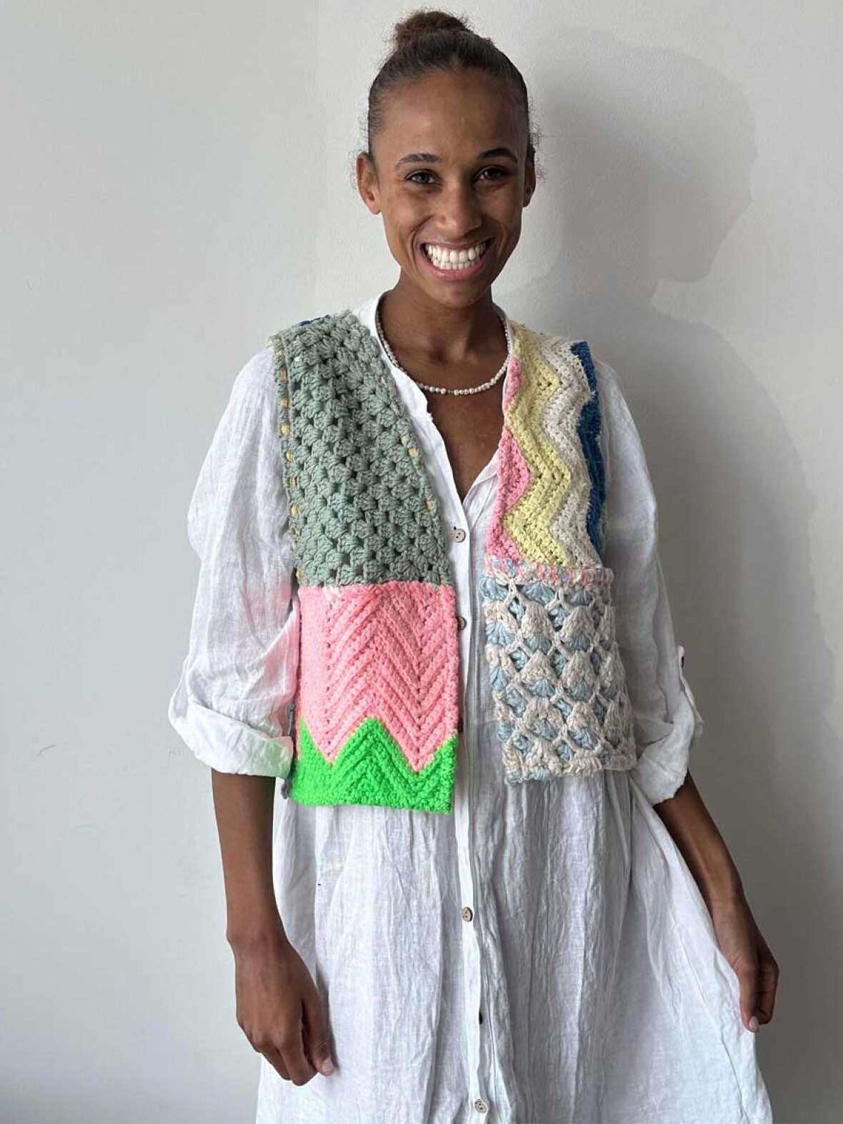 A'POKE - Yrsa Patchwork Vintage Yarn Vest