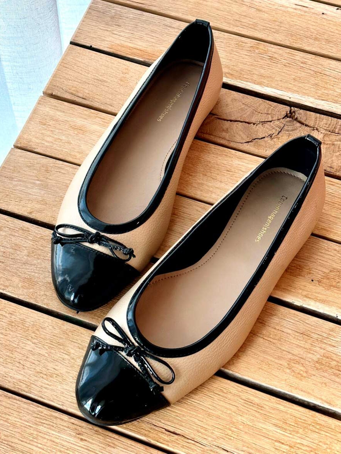 skære ned Uganda log A'POKE - Copenhagen Shoes My own Ballerinas Gold/Black
