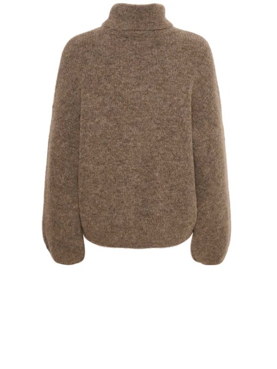 Gestuz - NiniaGZ ls wool roundneck - Sand melange
