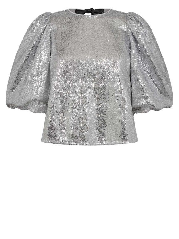 Co'Couture - StevieCC Sequin Bow Blouse
