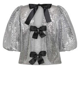 Co'Couture - StevieCC Sequin Bow Blouse