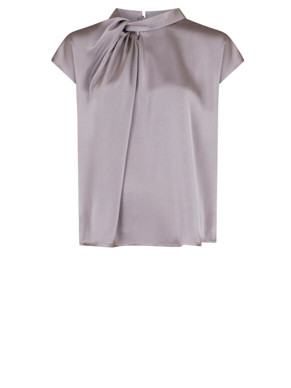 Neo Noir - Fleur Drapy Satin Blouse Neo Noir - Fleur Drapy Satin Blouse