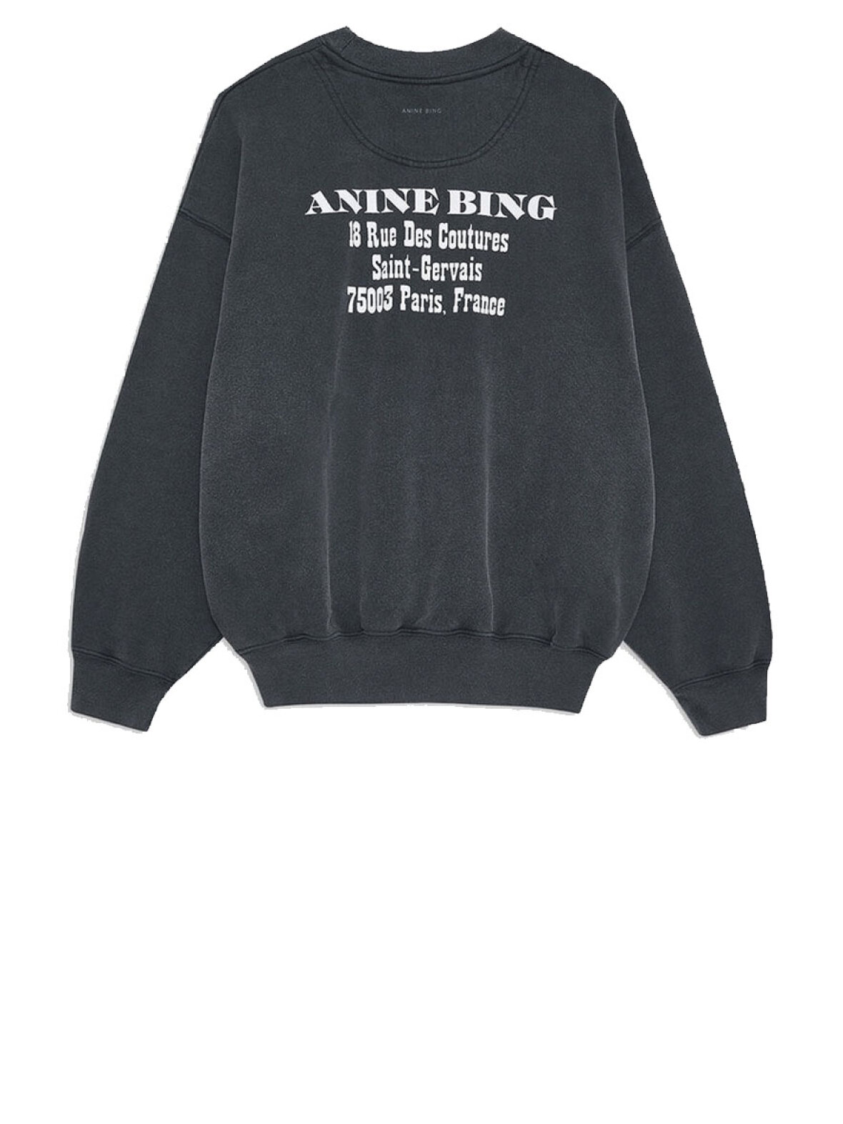 ANINE BING アニービン JACI スウェット MYTH PARIS A'POKE - Anine Bing Jaci Sweatshirt Myth Paris Washed Black